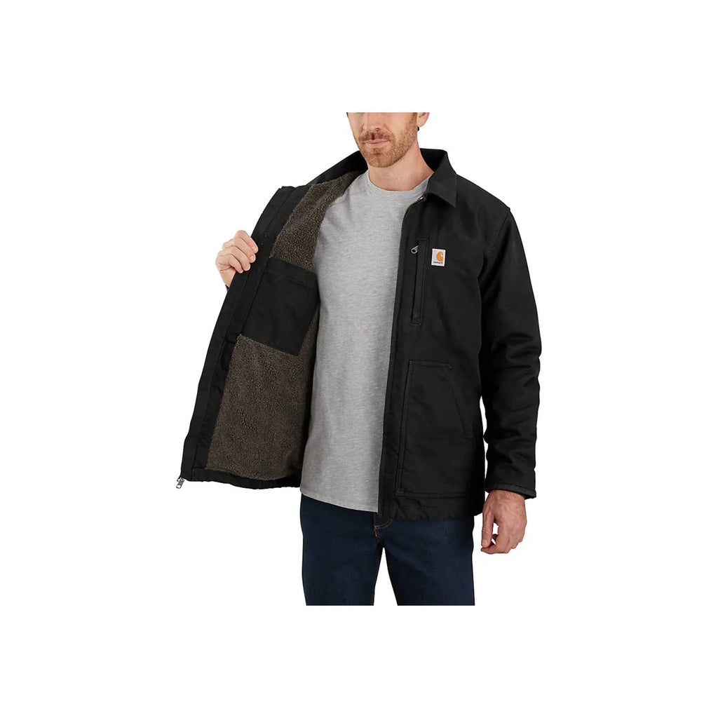 Carhartt Men's Sherpa Lined Loose Fit Field Jacket - Dark Brown - Lenny's Shoe & Apparel
