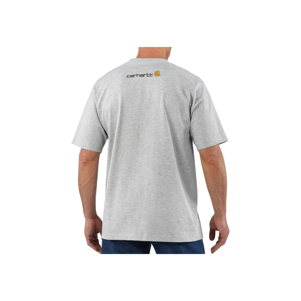 Carhartt Men's Short Sleeve Logo T-Shirt - Heather Gray - Lenny's Shoe & Apparel