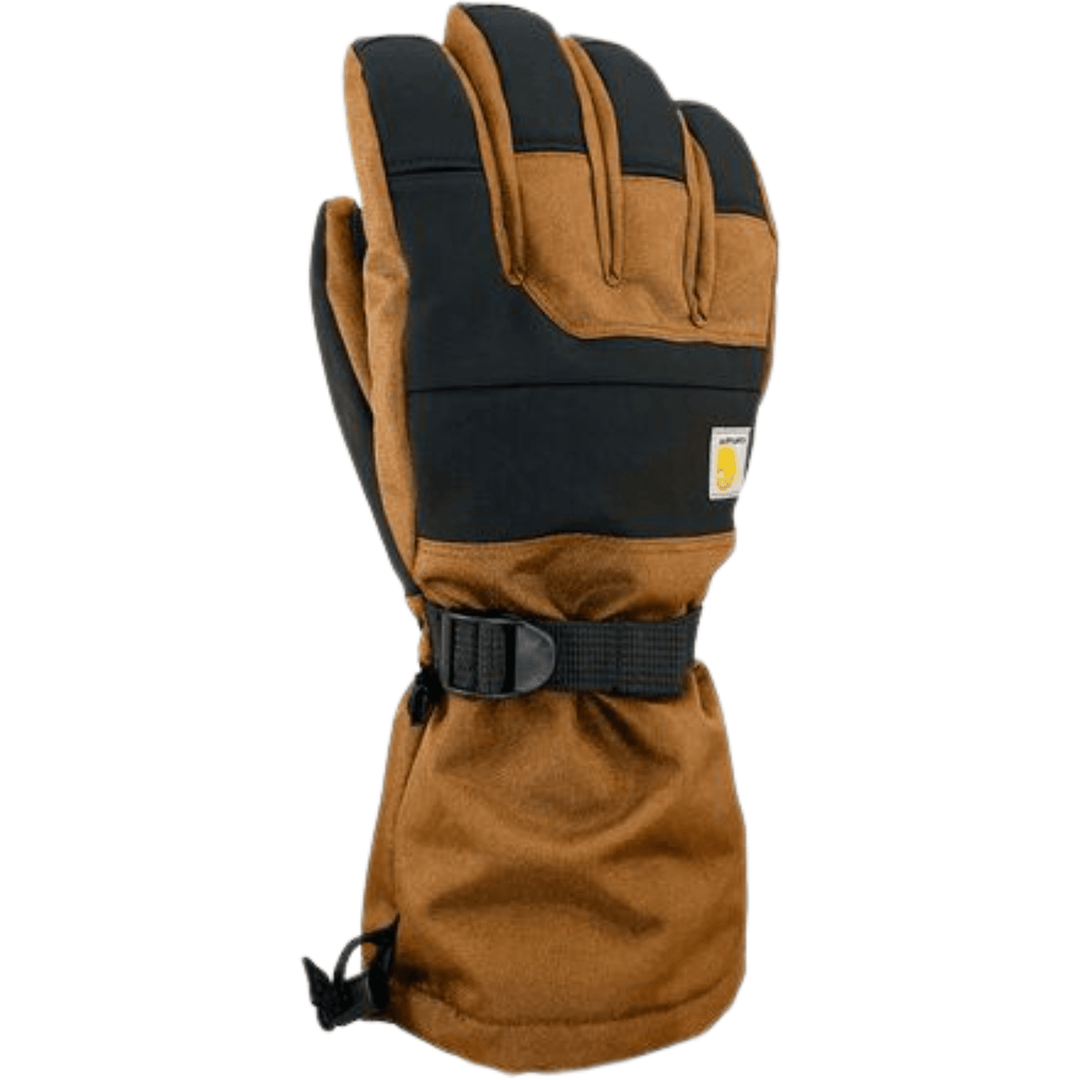 Carhartt Men's Storm Defender Insulated Gauntlet Gloves - Brown/Black - Lenny's Shoe & Apparel