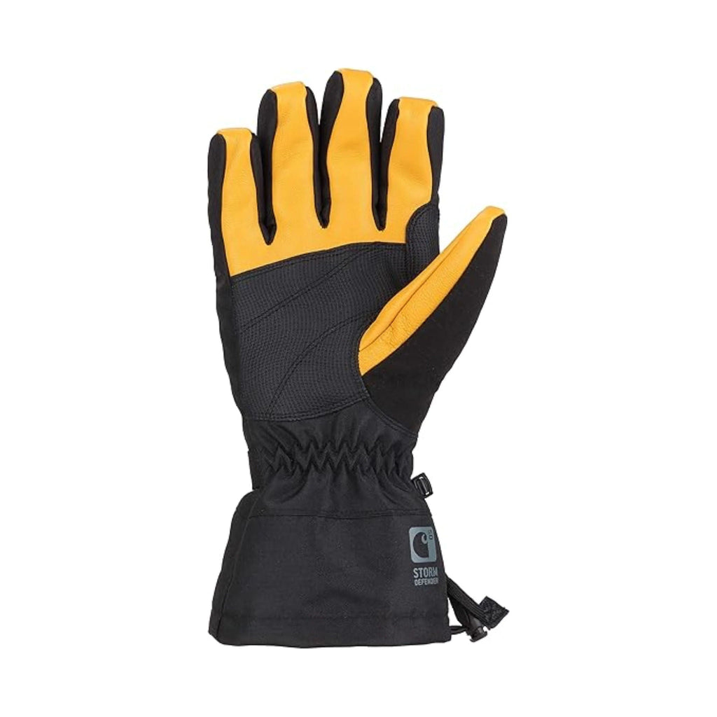 Carhartt Men's Storm Defender Insulated Synthetic Leather Gauntlet Gloves - Black Barley - Lenny's Shoe & Apparel