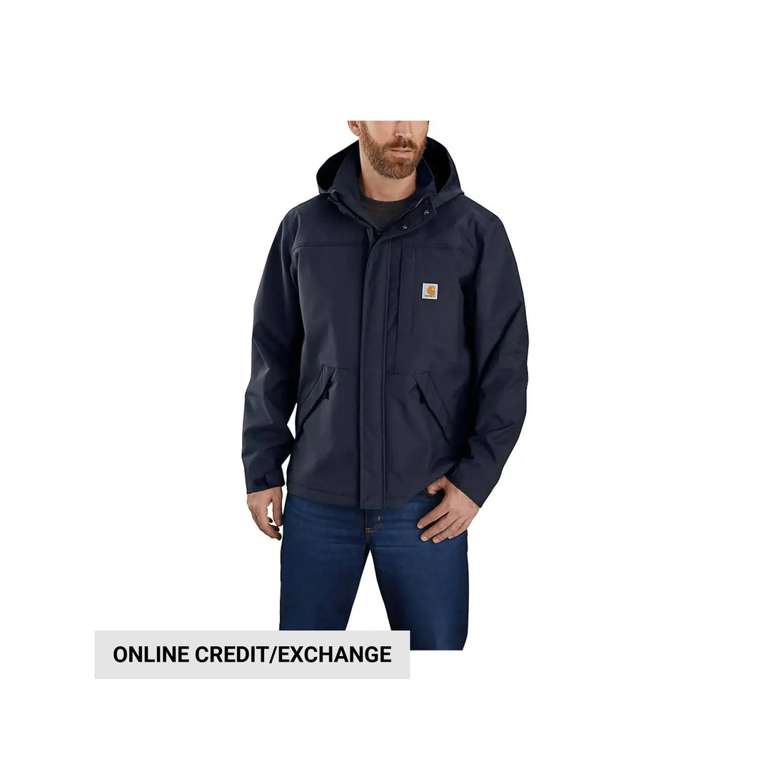 carhartt rain gear Carhartt Reworked Men's Storm Defender Loose Fit Heavyweight Jacket, Like New | Navy