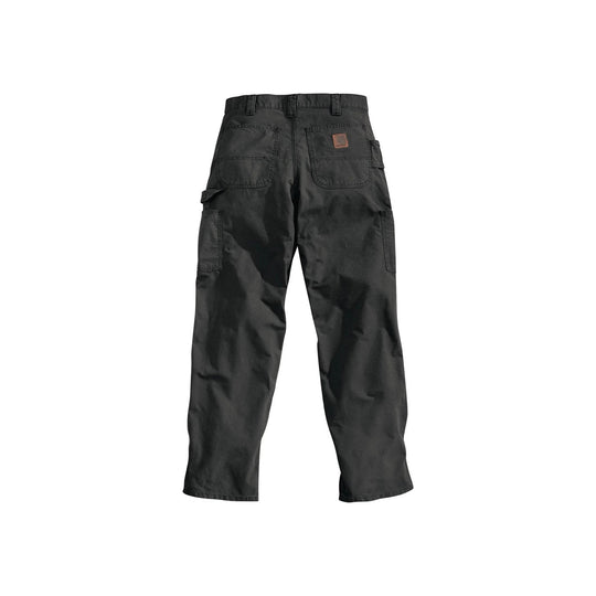 Black cargo pants on a white background