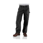 black pants worn by a person on a white background