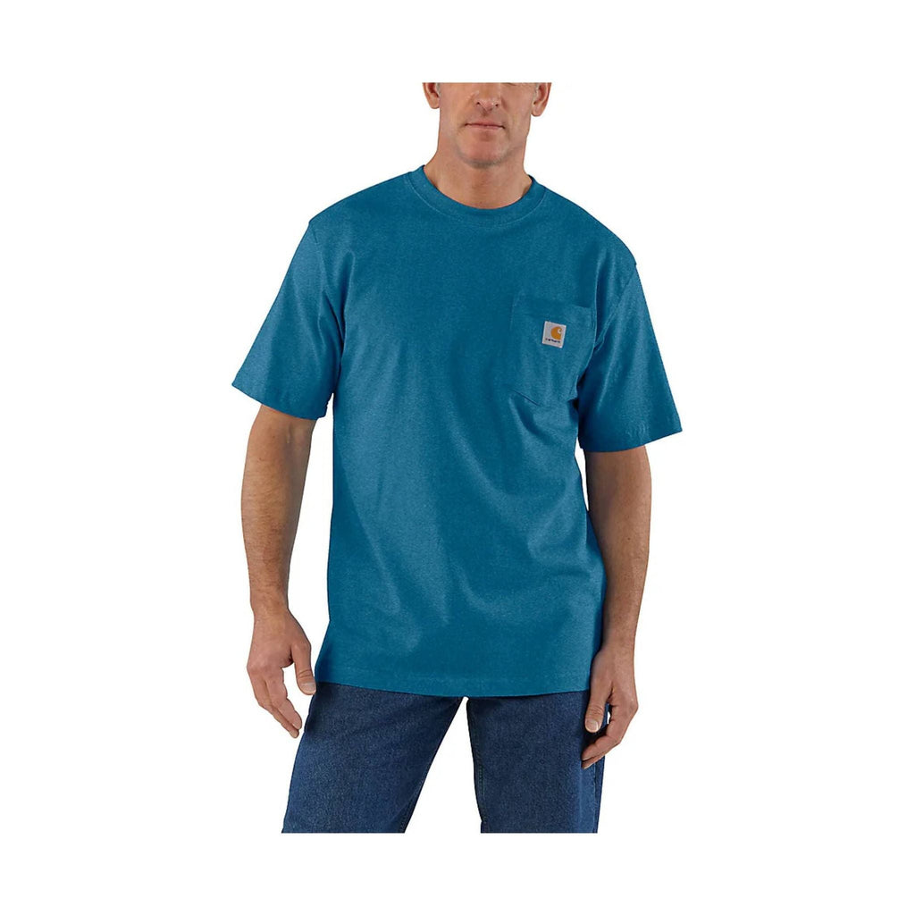 Carhartt Men's Workwear Pocket T-Shirt - Deep Lagoon Heather - Lenny's Shoe & Apparel