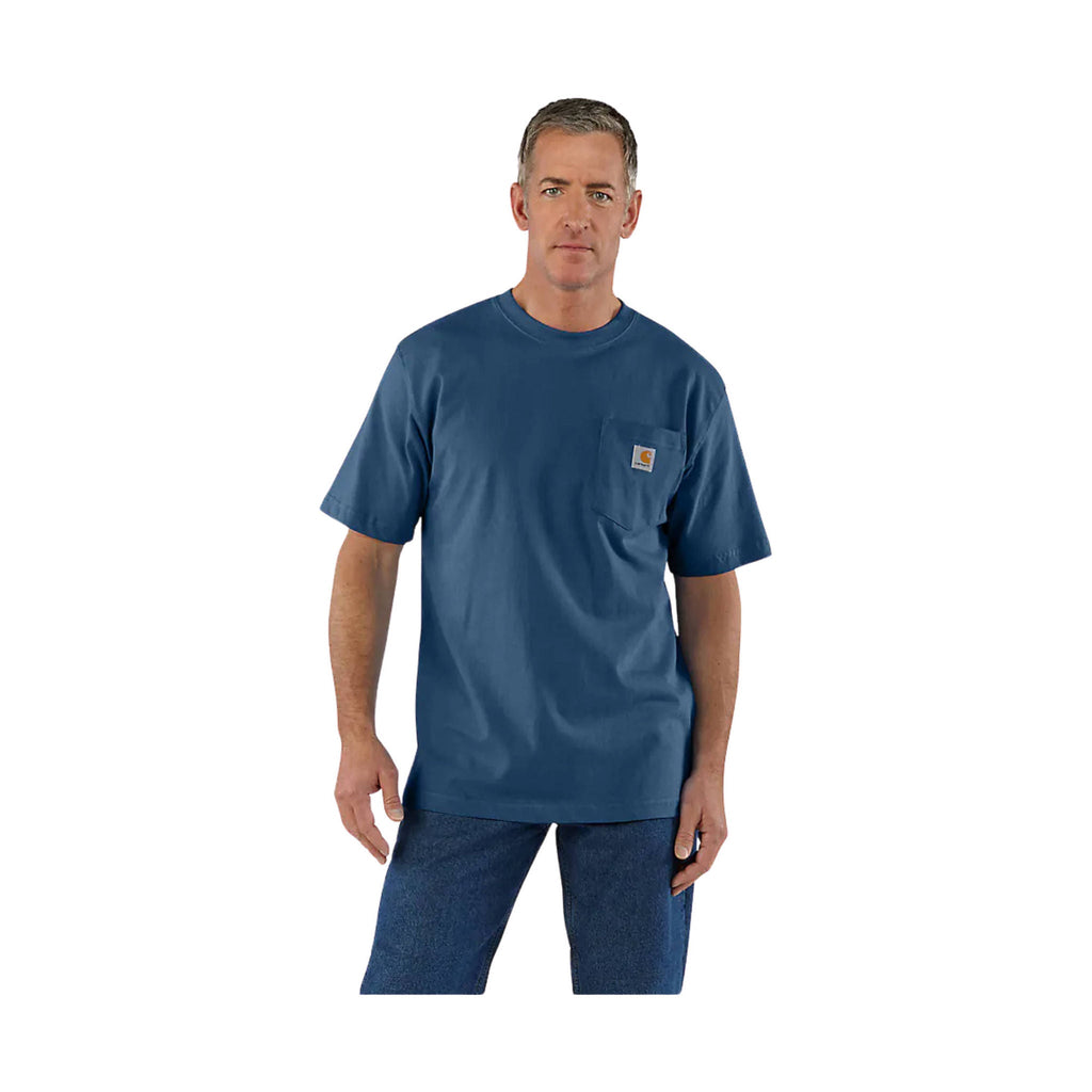 Carhartt Men's Workwear Pocket T Shirt - Deep Ocean Heather - Lenny's Shoe & Apparel