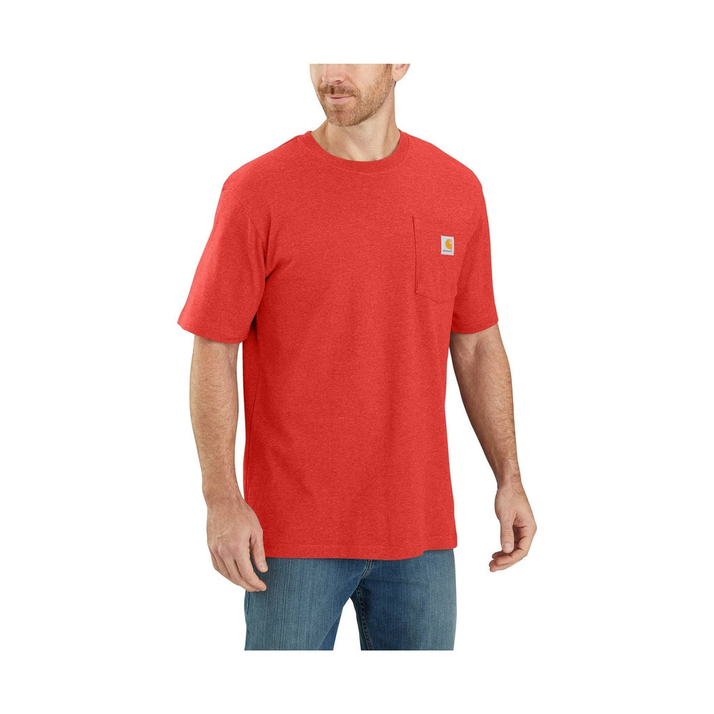 Carhartt Men's Workwear Pocket T-Shirt - Fire Red Heather - Lenny's Shoe & Apparel