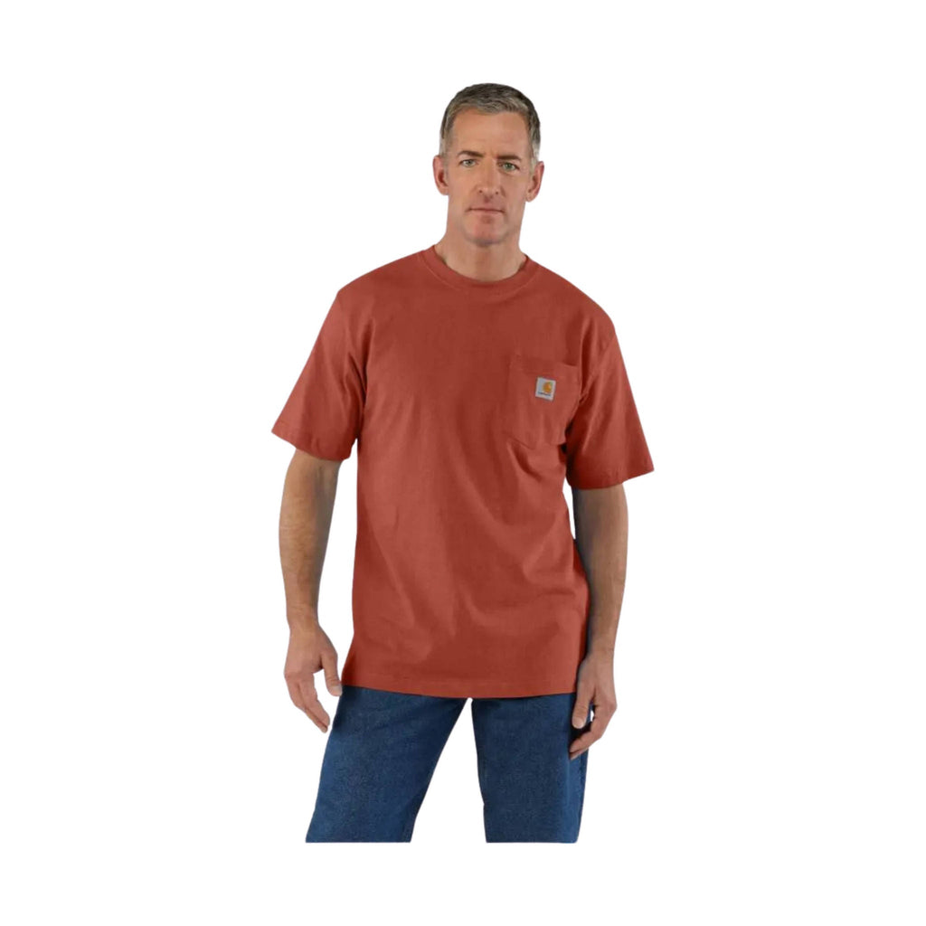 Carhartt Men's Workwear Pocket T Shirt - Saddle Red Heather - Lenny's Shoe & Apparel