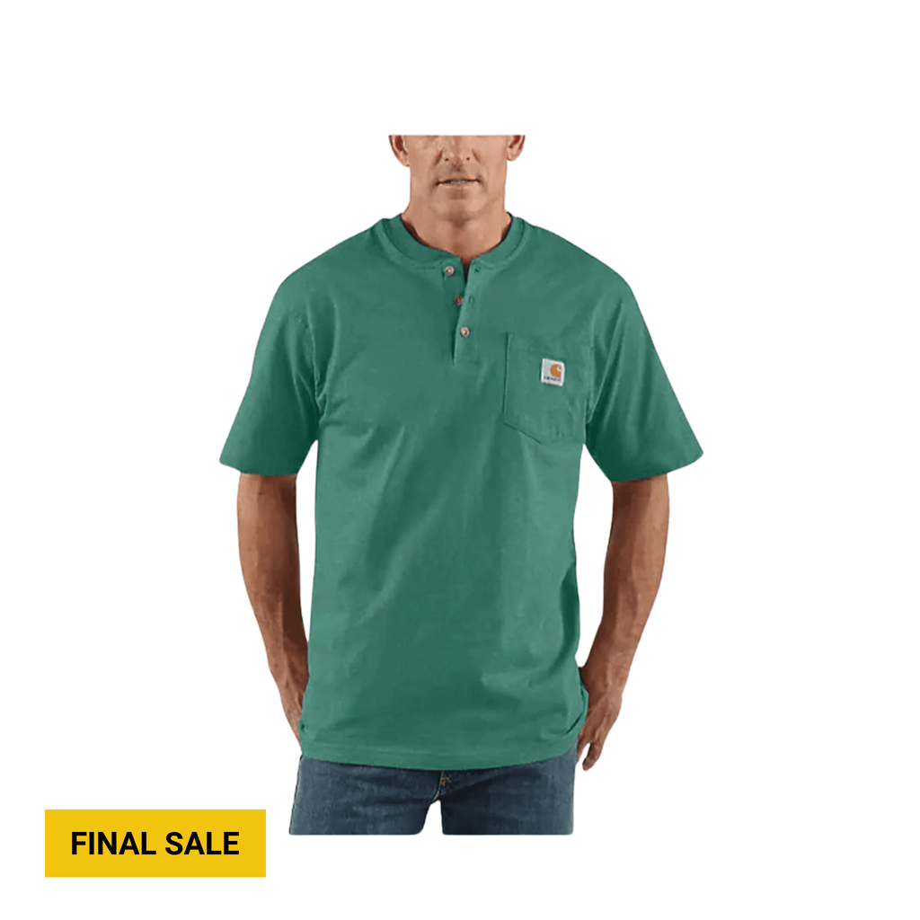 Carhartt Men's Workwear Short Sleeve Henley - North Woods Heather - Lenny's Shoe & Apparel