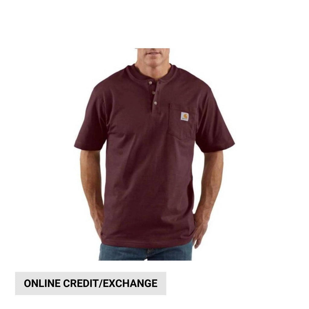 Carhartt Men's Workwear Short Sleeve Henley - Port - Lenny's Shoe & Apparel