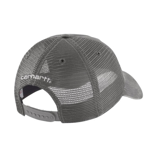 Gray mesh cap with Carhartt logo on a white background