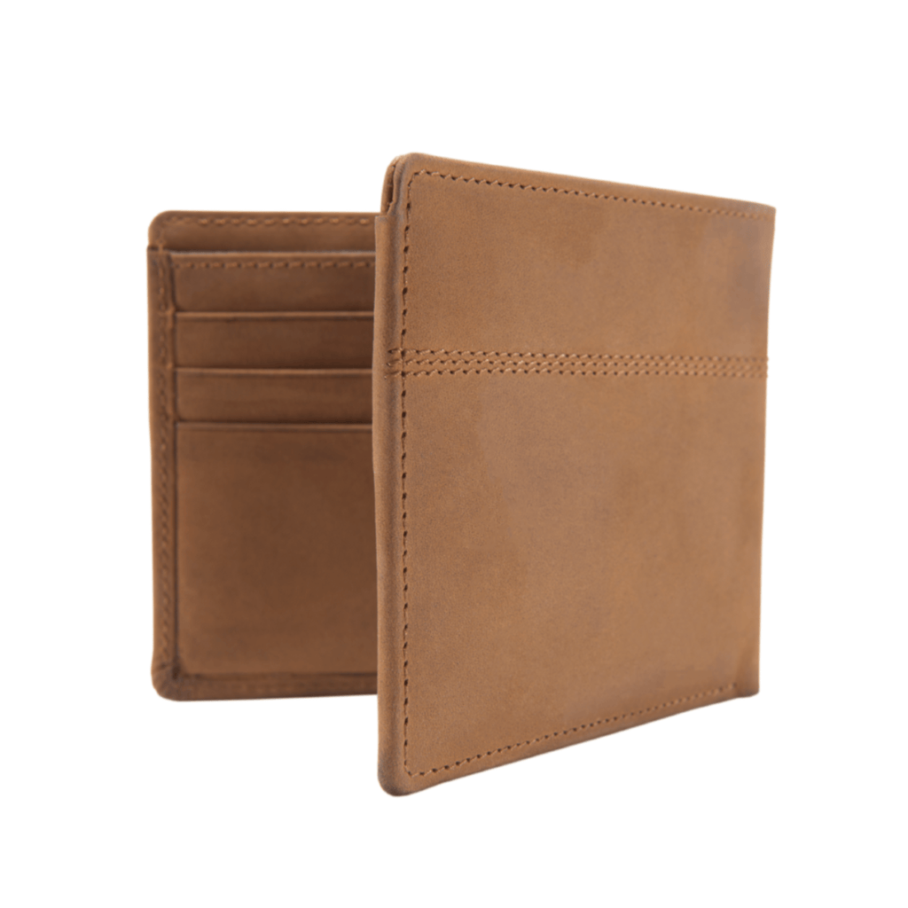 Carhartt Saddle Leather Bifold Legacy Passcase Wallet - Brown - Lenny's Shoe & Apparel