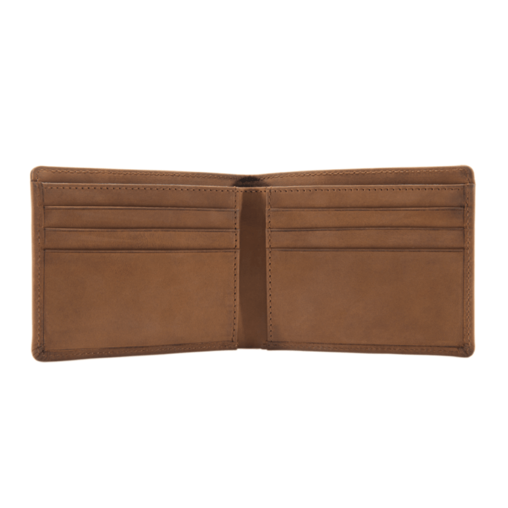 Carhartt Saddle Leather Bifold Legacy Passcase Wallet - Brown - Lenny's Shoe & Apparel