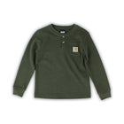 Carhartt Toddler Long Sleeve Henley Pocket Tee - Olive - Lenny's Shoe & Apparel