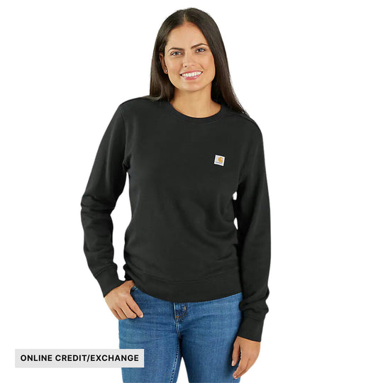 Carhartt Women's Tencel Fiber Series Relaxed Fit French Terry Crewneck Sweatshirt - Black - ONLINE CREDIT/EXCHANGE - Lenny's Shoe & Apparel