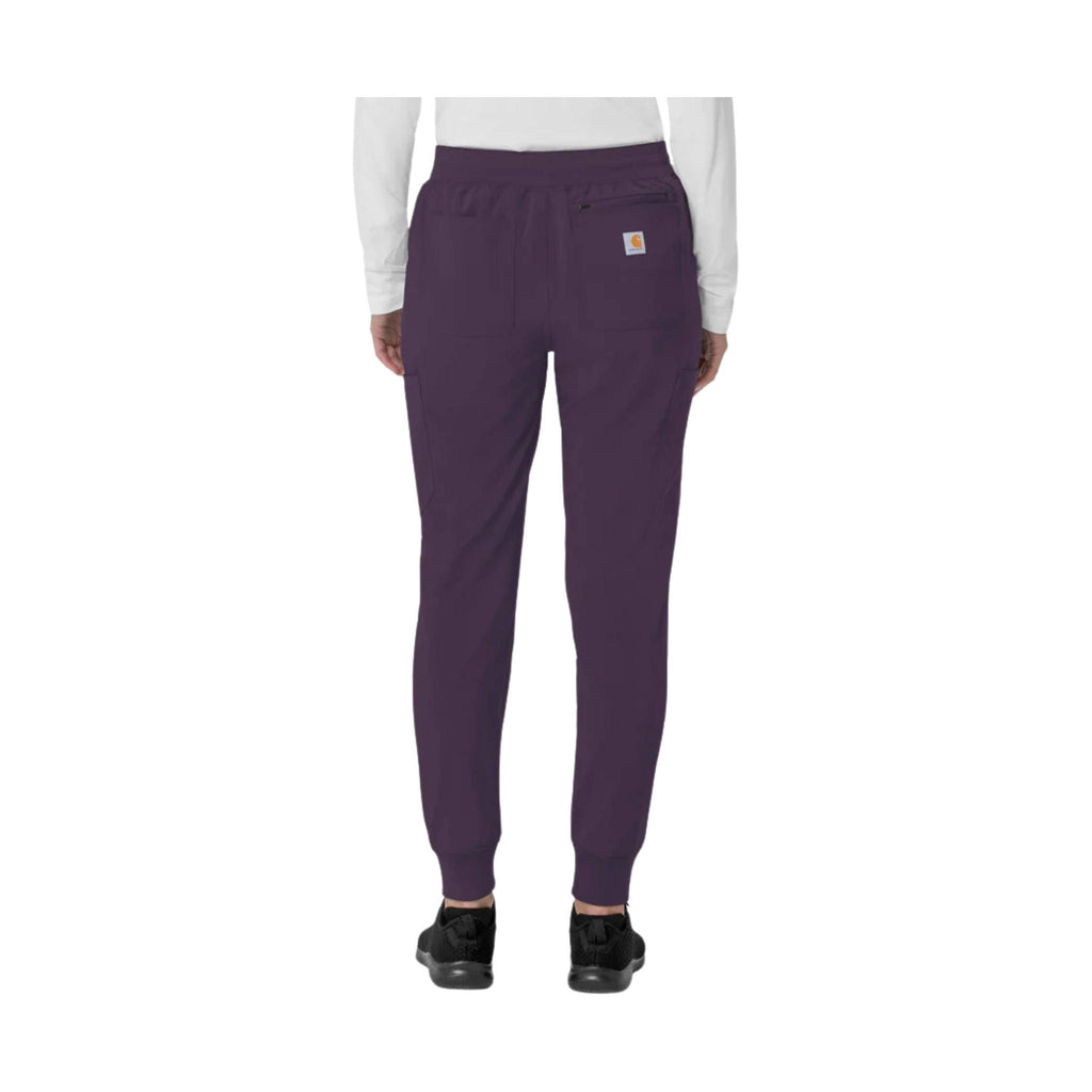 Carhartt Women's Force Cross Flex Cargo Jogger Scrub Pant - Black Plum - Lenny's Shoe & Apparel