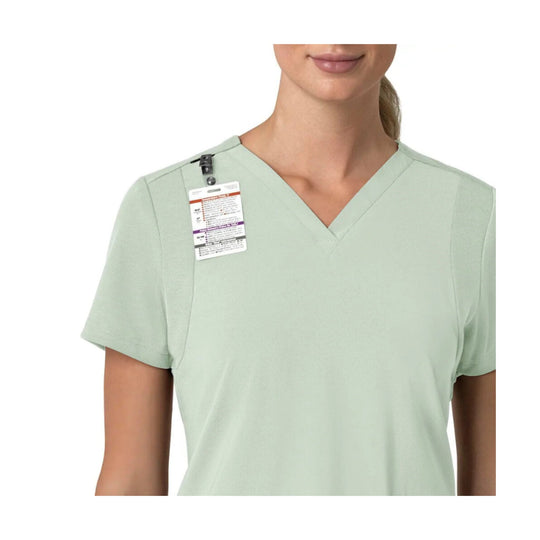 Carhartt Women's Force Cross Flex Panel V Neck Scrub Top - Fresh Mint - Lenny's Shoe & Apparel