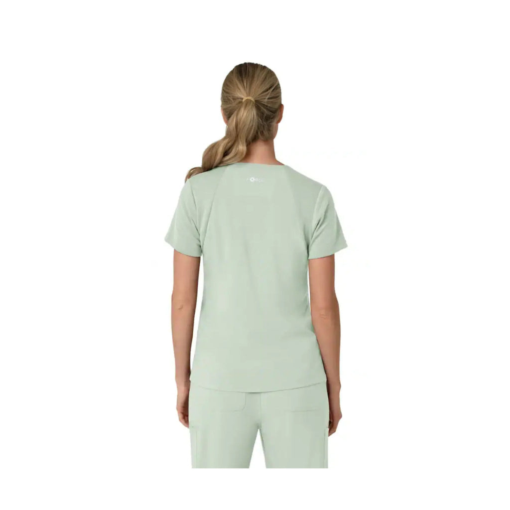 Carhartt Women's Force Cross Flex Panel V Neck Scrub Top - Fresh Mint - Lenny's Shoe & Apparel