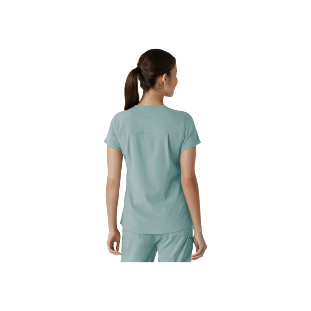 Carhartt Women's Force Cross Flex Tuck In Scrub Top - Summer Blue - Lenny's Shoe & Apparel