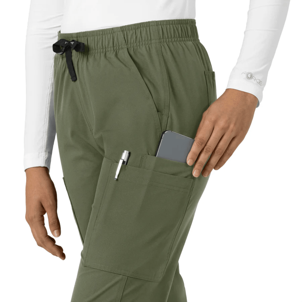 Carhartt Women's Force Modern Fit Straight Leg Scrub Pant - Olive - Lenny's Shoe & Apparel