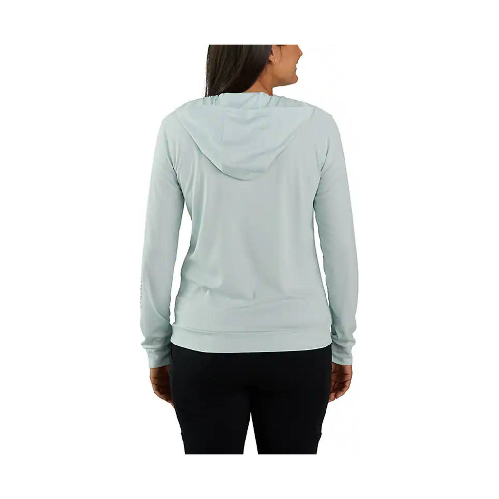 Carhartt Women's Force Sun Defender Relaxed Fit Lightweight Long Sleeve Hooded Graphic T Shirt - Dew Drop - Lenny's Shoe & Apparel