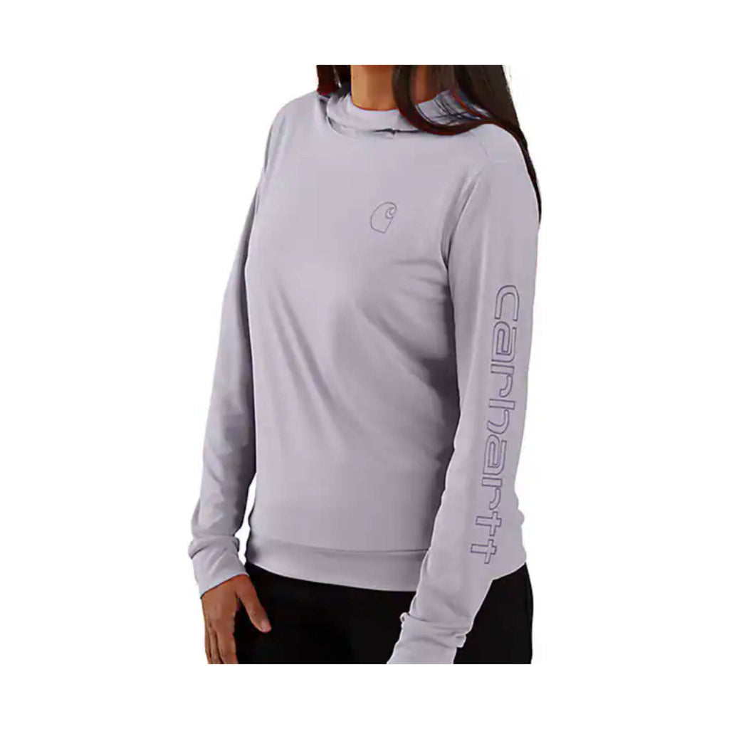 Carhartt Women's Force Sun Defender Relaxed Fit Lightweight Long Sleeve Hooded Graphic T Shirt - Lilac Haze - Lenny's Shoe & Apparel