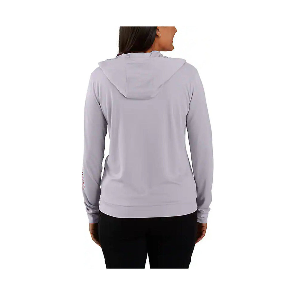 Carhartt Women's Force Sun Defender Relaxed Fit Lightweight Long Sleeve Hooded Graphic T Shirt - Lilac Haze - Lenny's Shoe & Apparel