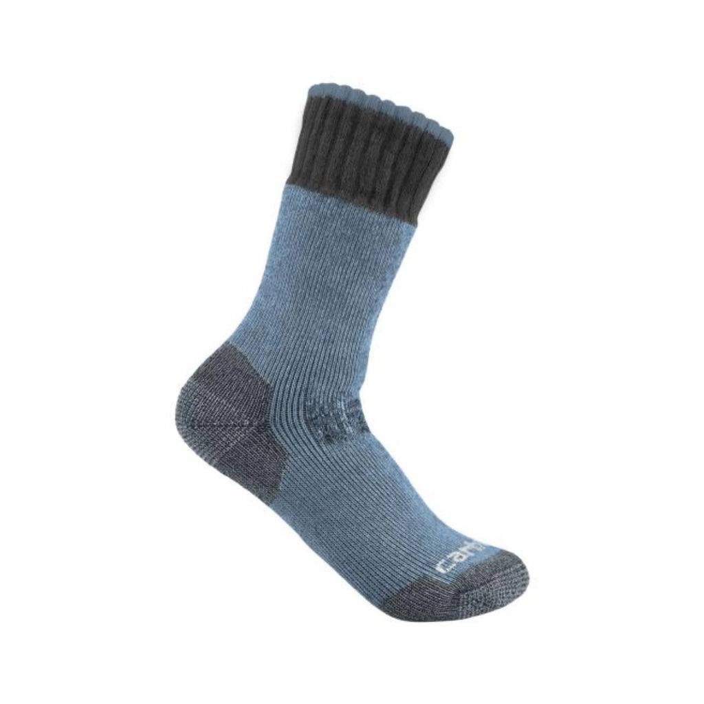 Carhartt Women's Heavyweight Synthetic Wool Blend Boot Sock - Grey/ Blue - Lenny's Shoe & Apparel