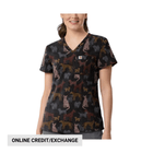Carhartt Women's Prints Tuck In Scrub Top - Heartwarming Hounds - Lenny's Shoe & Apparel