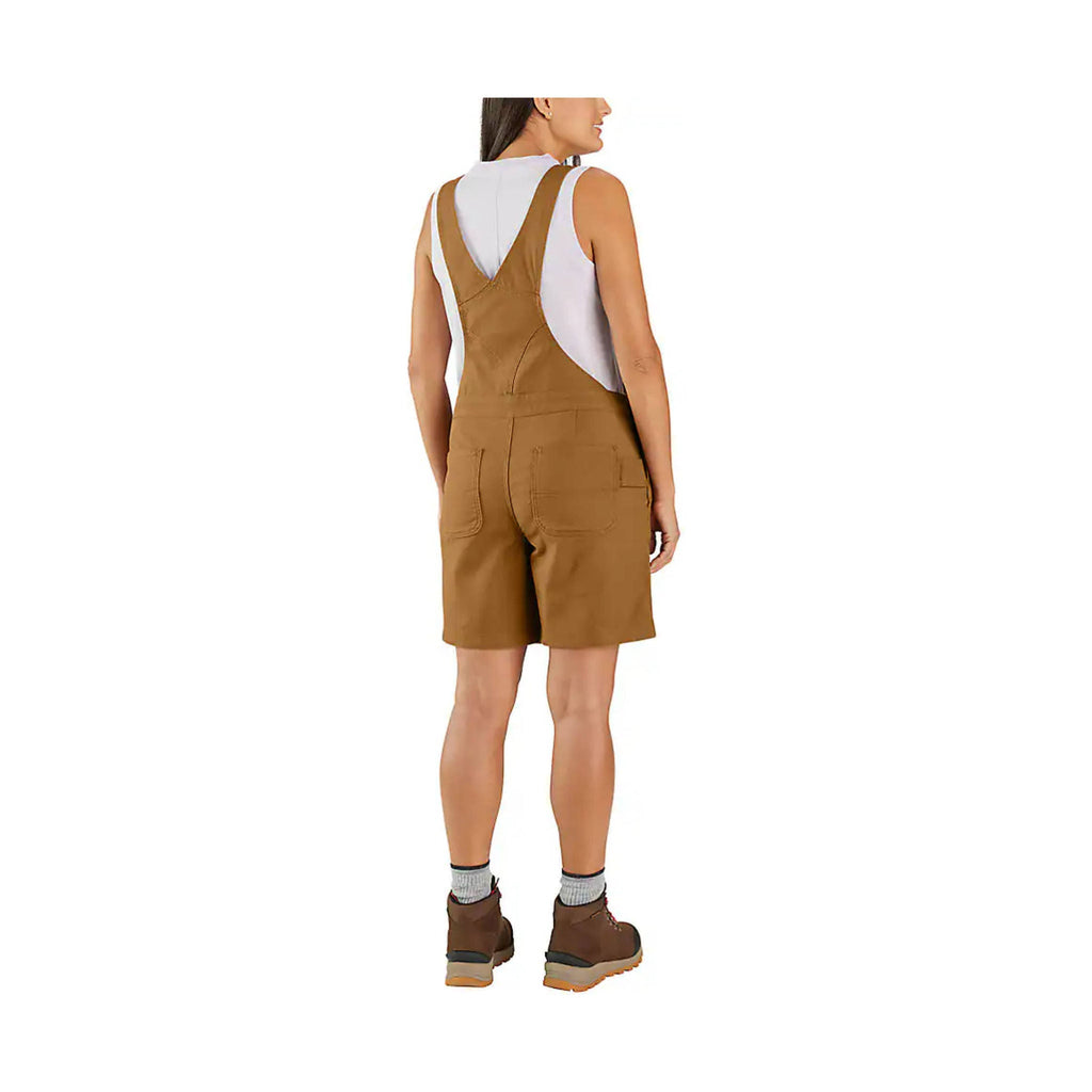 Carhartt Women's Rugged Flex Relaxed Fit Canvas Shortall - Carhartt Brown - Lenny's Shoe & Apparel