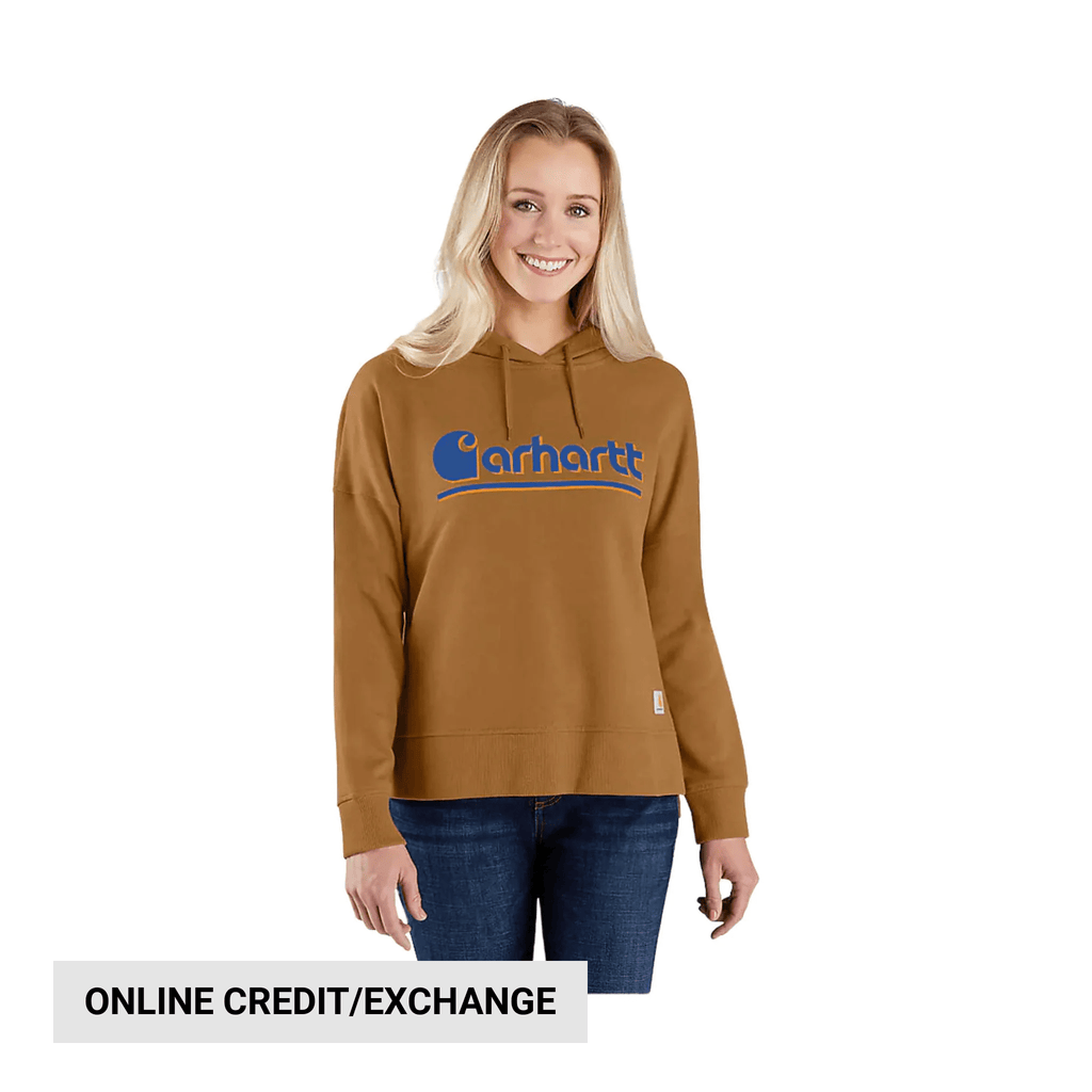 Carhartt Women's Tencel Fiber Series Loose Fit Graphic Hooded Sweatshirt - Carhartt Brown - Lenny's Shoe & Apparel