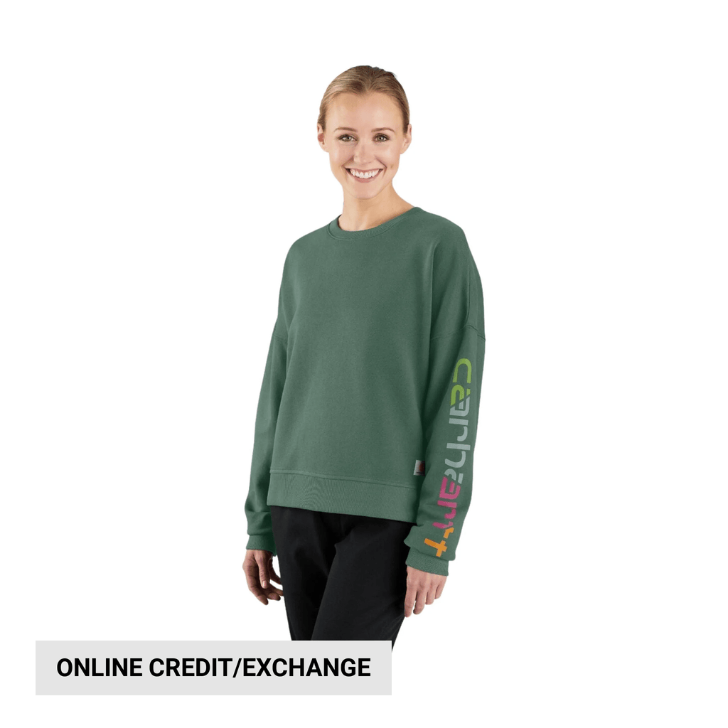 Carhartt Women's Tencel Fiber Series Loose Fit Long Sleeve Graphic Sweatshirt - Frosted Balsam - Lenny's Shoe & Apparel