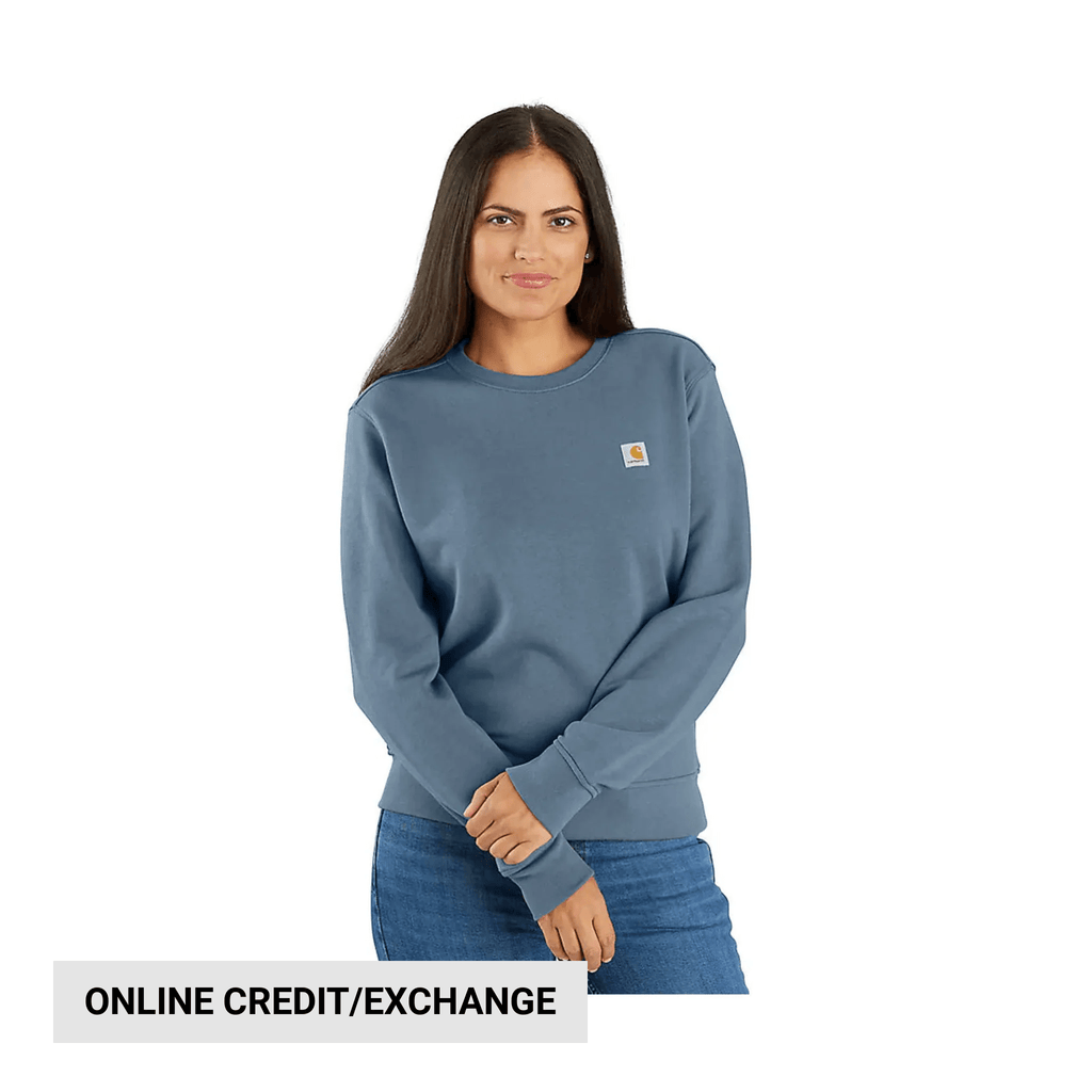 Carhartt Women's Tencel Fiber Series Relaxed Fit French Terry Crewneck Sweatshirt - Thundercloud - Lenny's Shoe & Apparel