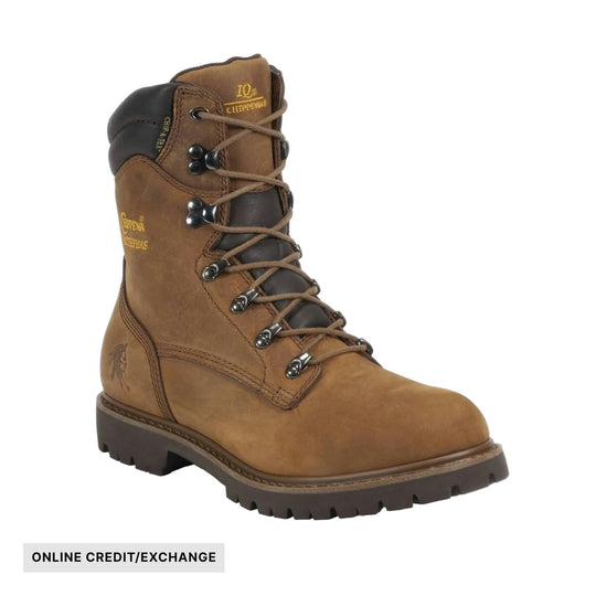 Chippewa Men's 8 Inch Heavy Duty Tough Bark Utility Waterproof Insulated Soft Toe - Brown - ONLINE CREDIT/EXCHANGE - Lenny's Shoe & Apparel