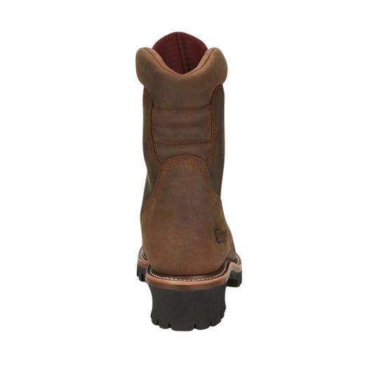 Chippewa Men's 9 Inch Super DNA Insulated Steel Toe Logger Boots - Brown - Lenny's Shoe & Apparel