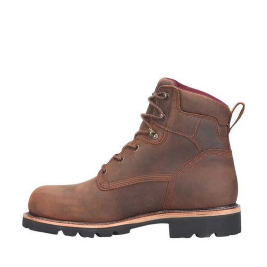 Chippewa Men's Super DNA 6 Inch Waterproof Lace Up Steel Toe Work Boots - Brown - Lenny's Shoe & Apparel