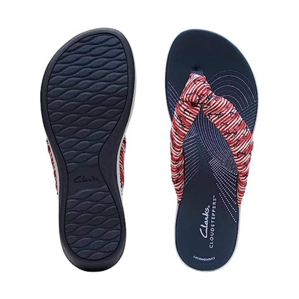 Clarks Women's Arla Glison Sandal - Red/White/Blue - Lenny's Shoe & Apparel