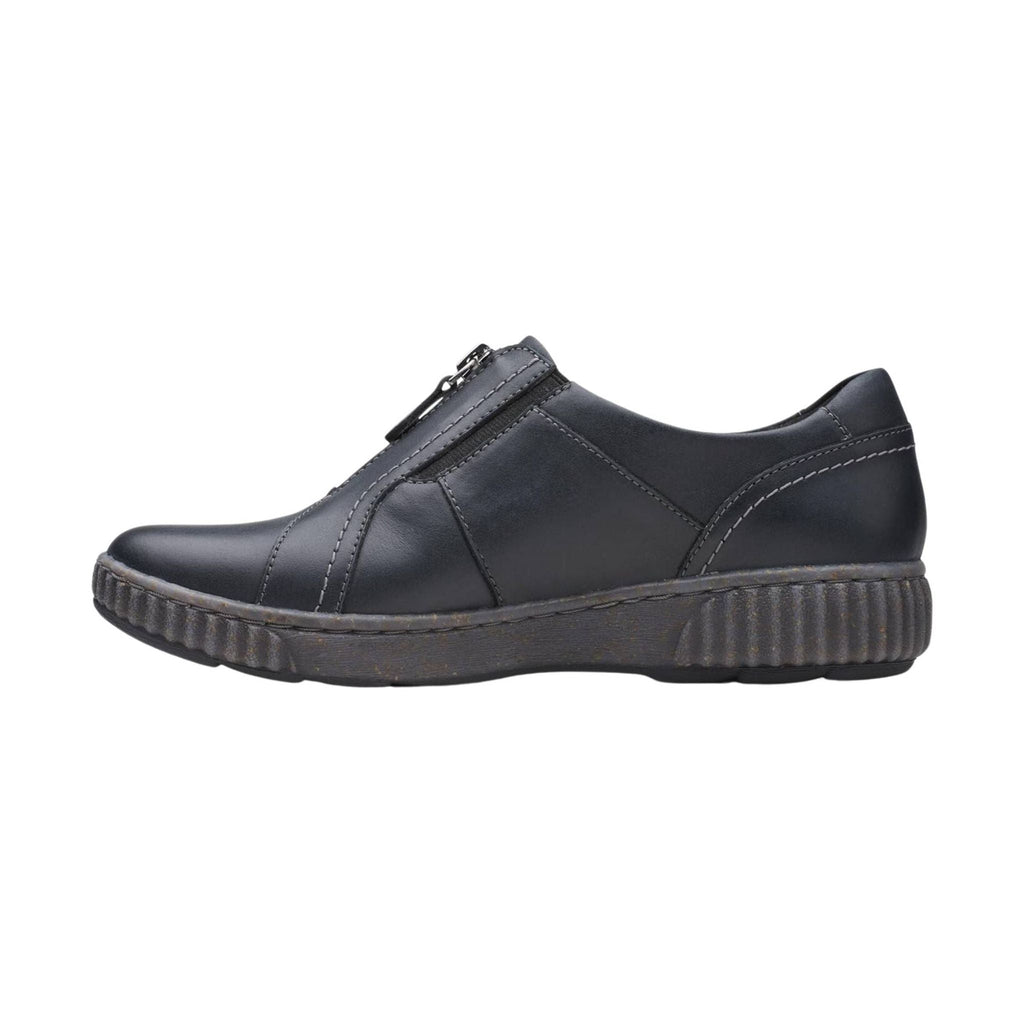 Clarks Women's Magnolia Zip Shoe - Black Leather - Lenny's Shoe & Apparel