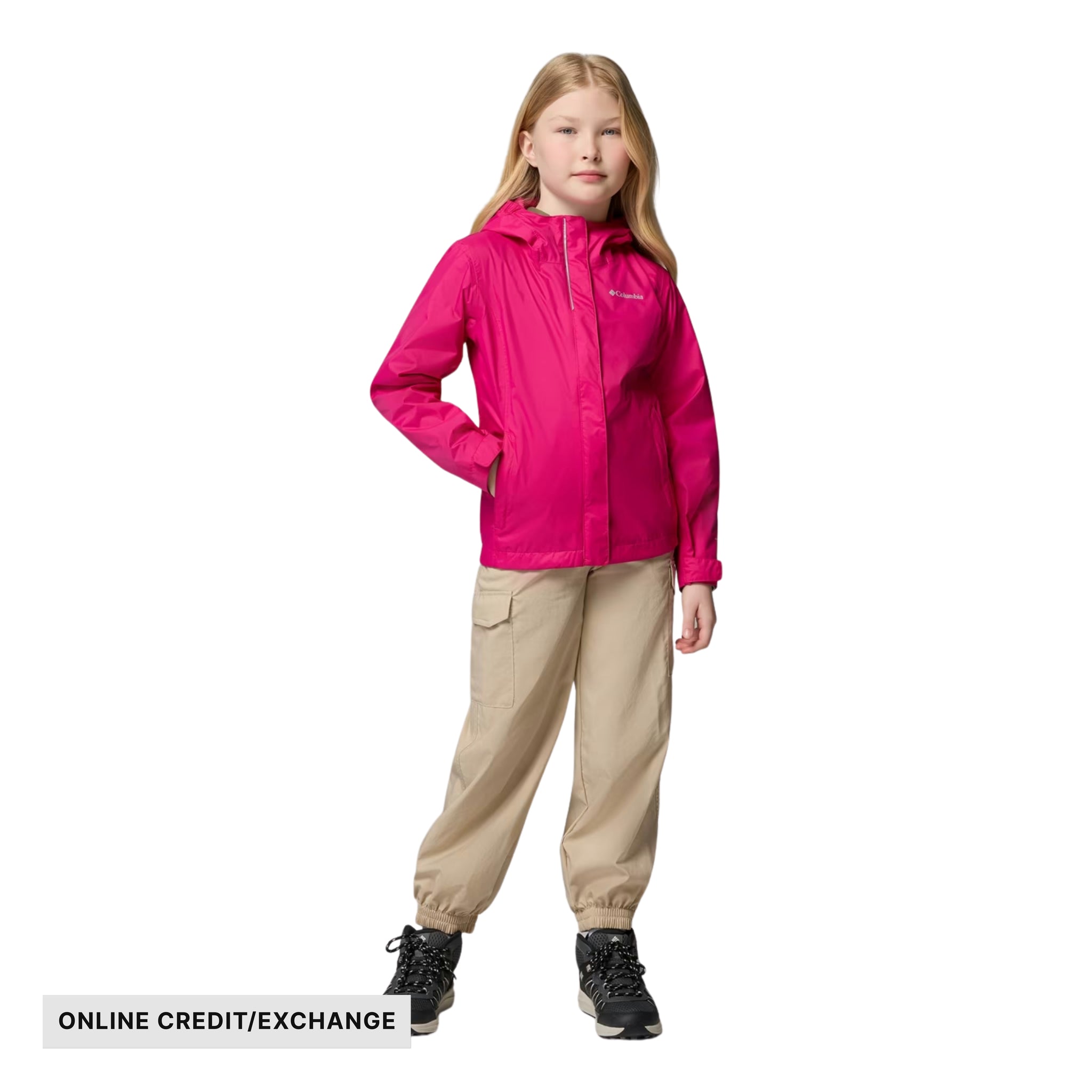 Columbia Girls' Arcadia Rain Jacket - Guava Pink – Lenny's Shoe