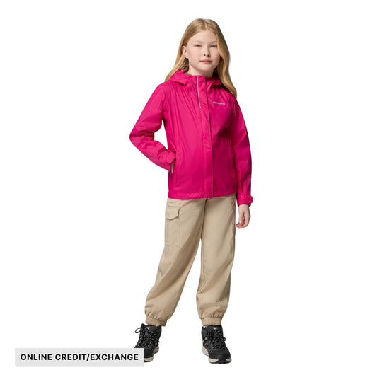 Columbia Girls' Arcadia Rain Jacket - Guava Pink - ONLINE CREDIT/EXCHANGE - Lenny's Shoe & Apparel