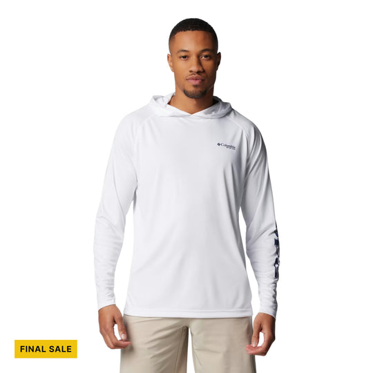 Columbia Men's PFG Terminal Tackle Hoodie - White - FINAL SALE - Lenny's Shoe & Apparel