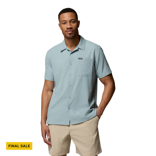 Columbia Men's Utilizer Short Sleeve Camp Shirt - Crushed Blue - FINAL SALE - Lenny's Shoe & Apparel