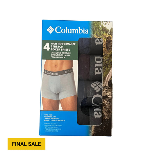 Columbia Men's 4 Pack Boxer Briefs - Grey/Red/Blue/Black - Lenny's Shoe & Apparel