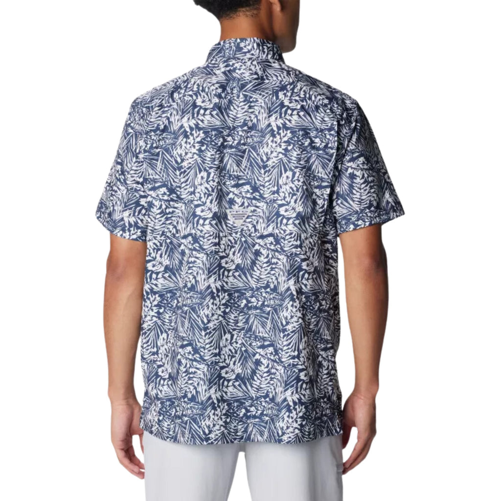 Columbia Men's Super Slack Tide Camp Shirt - Collegiate Navy Tunado Tonal - Lenny's Shoe & Apparel