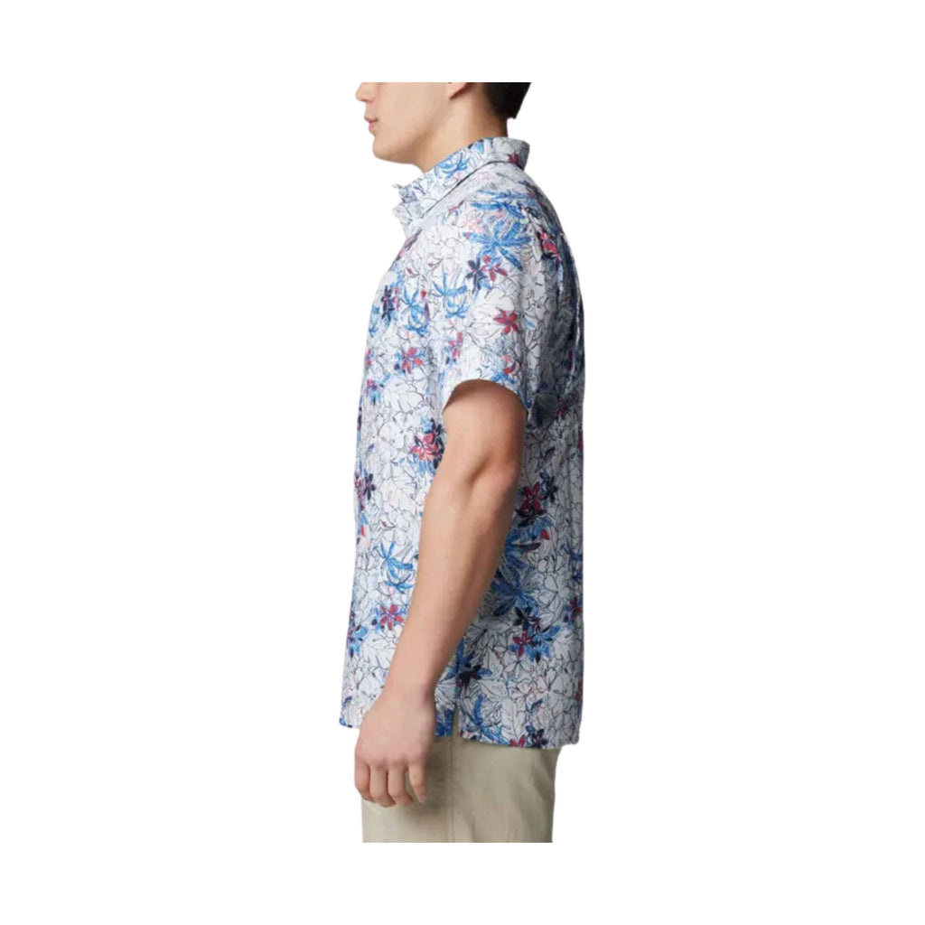 Columbia Men's Super Slack Tide Camp Shirt - White Palmeria - Lenny's Shoe & Apparel