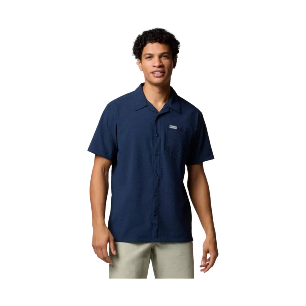 Columbia Men's Utilizer Short Sleeve Camp Shirt - Collegiate Navy - Lenny's Shoe & Apparel