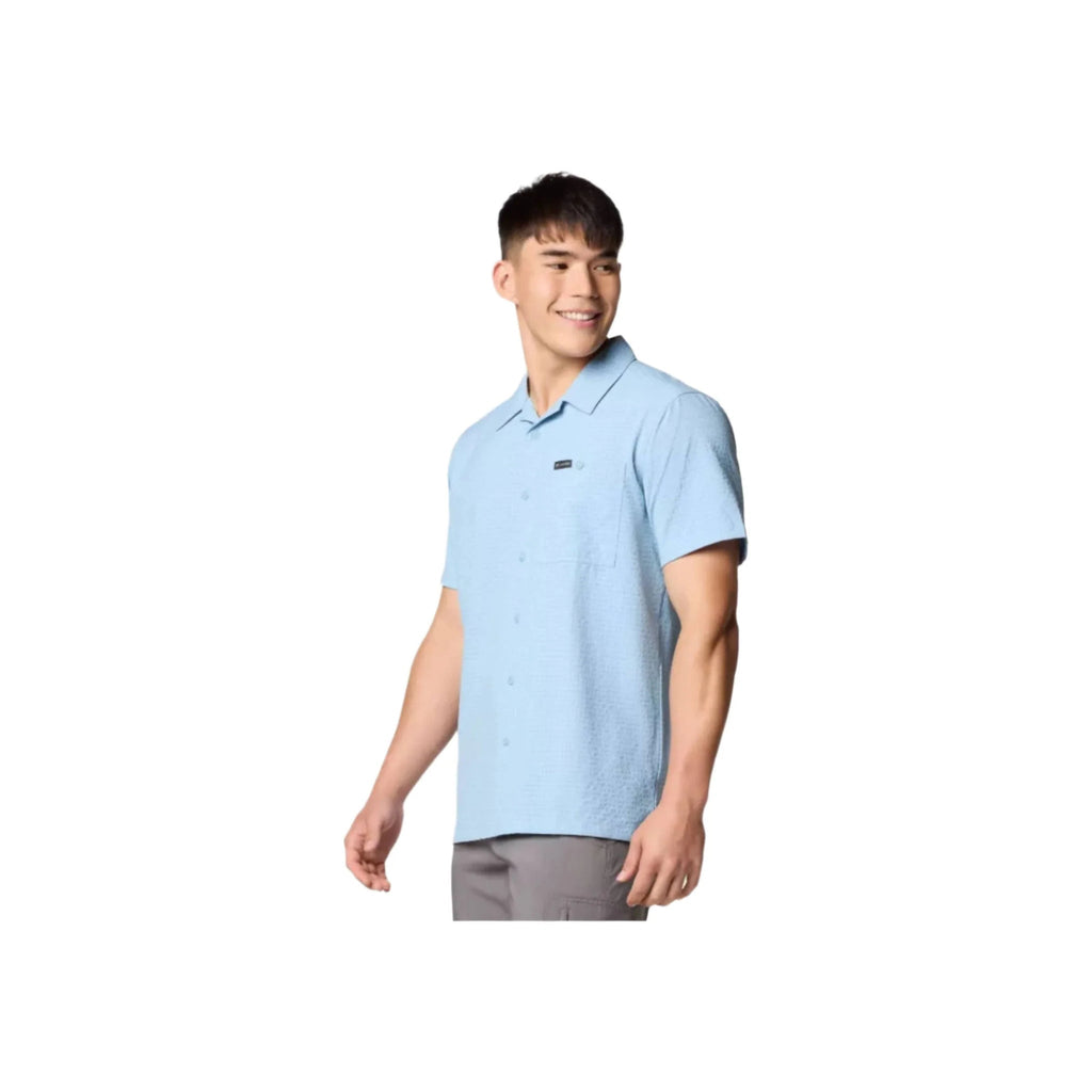 Columbia Men's Utilizer Short Sleeve Camp Shirt - Ripple Blue - Lenny's Shoe & Apparel