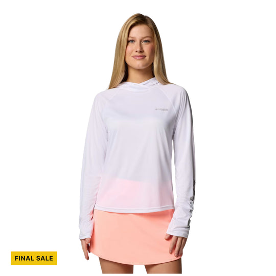 Columbia Women's PFG Tidal Tee II Hoodie - White - FINAL SALE - Lenny's Shoe & Apparel