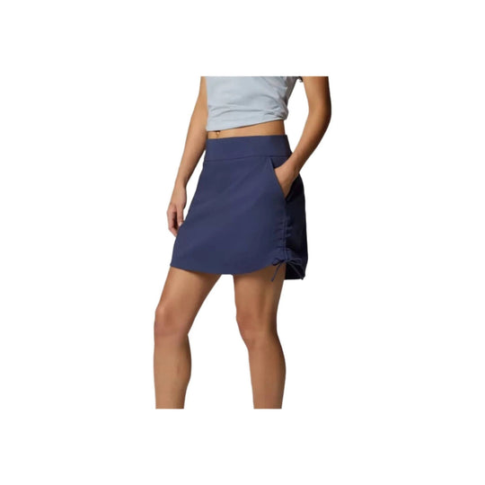 Navy ruched skort with side tie detail
