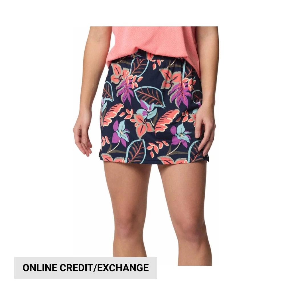 Columbia Women's Chill River Printed Skort - Hot Coral - Lenny's Shoe & Apparel