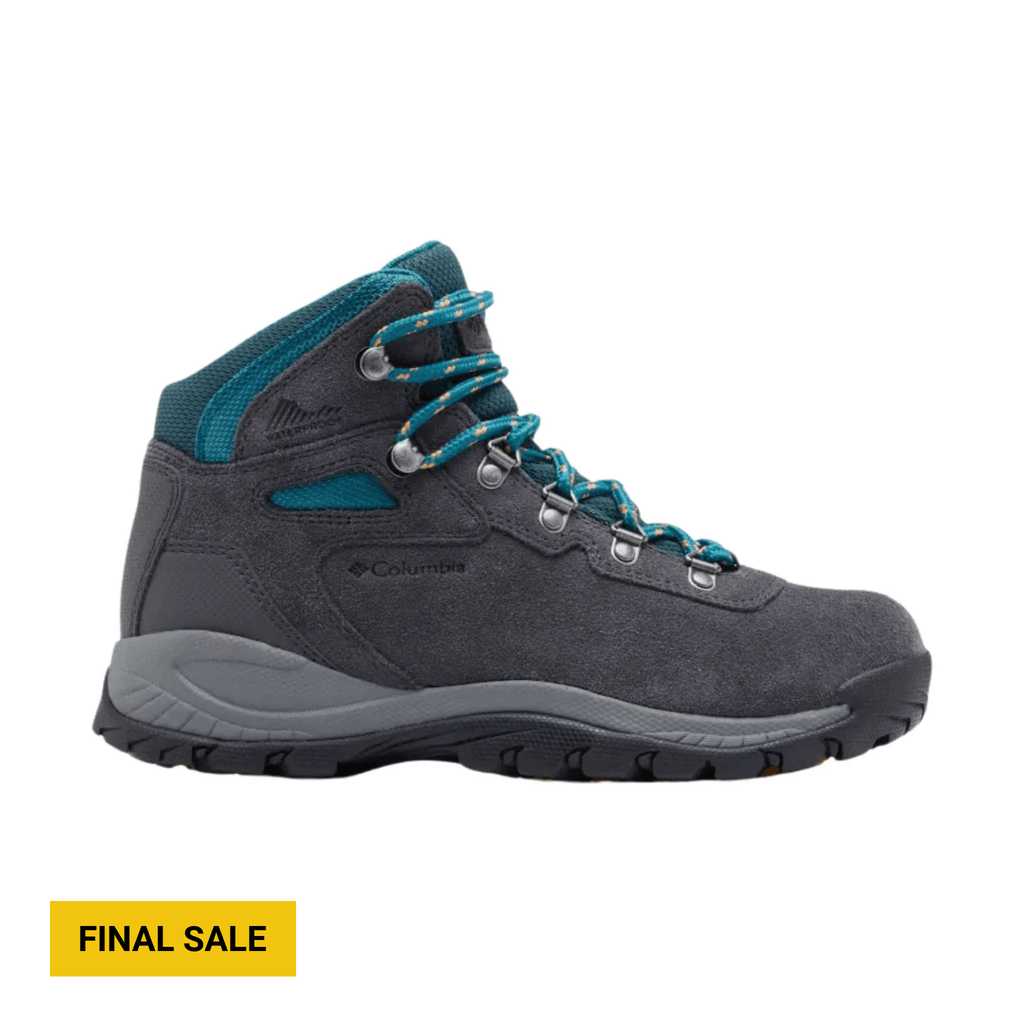 Columbia Women's Newton Ridge Plus Waterproof Amped Wide Boot - Shark/River Blue - Lenny's Shoe & Apparel